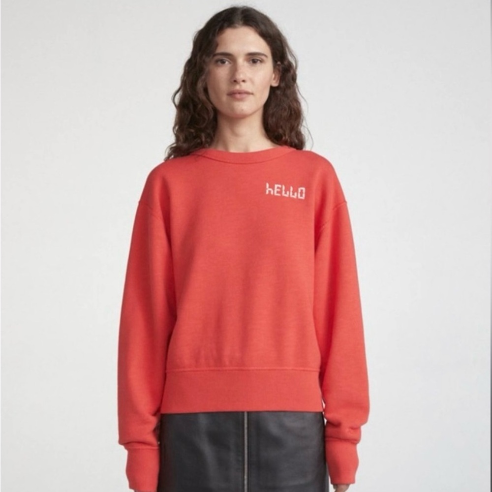 Rag & Bone Hello Sweatshirt In Candy Apple